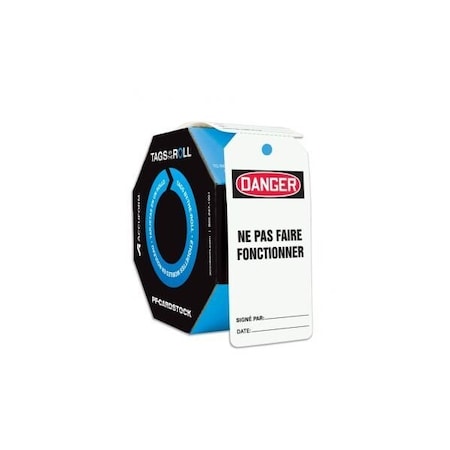 Accuform Danger, PF-Cardstock, 6-5/8 in Width, 3-5/8 in Height FRTAR110
